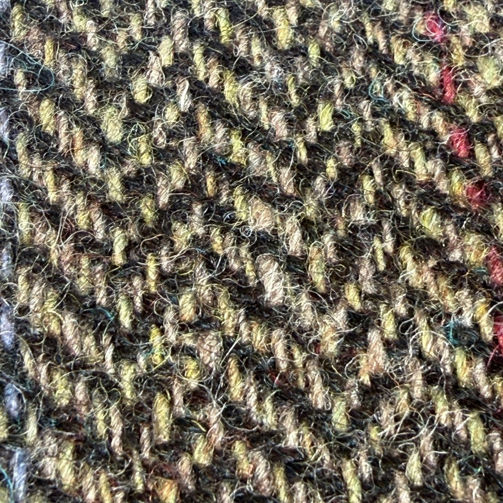 Vintage Wool Jacket‎ – 46 Gray Herringbone Tweed Leather Buttons - Picture 11 of 13